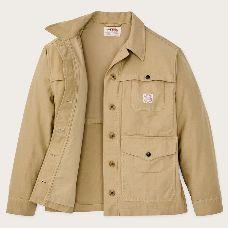 Women's reverse sateen cruiser jacket par Filson | Antique khaki (Yellow)