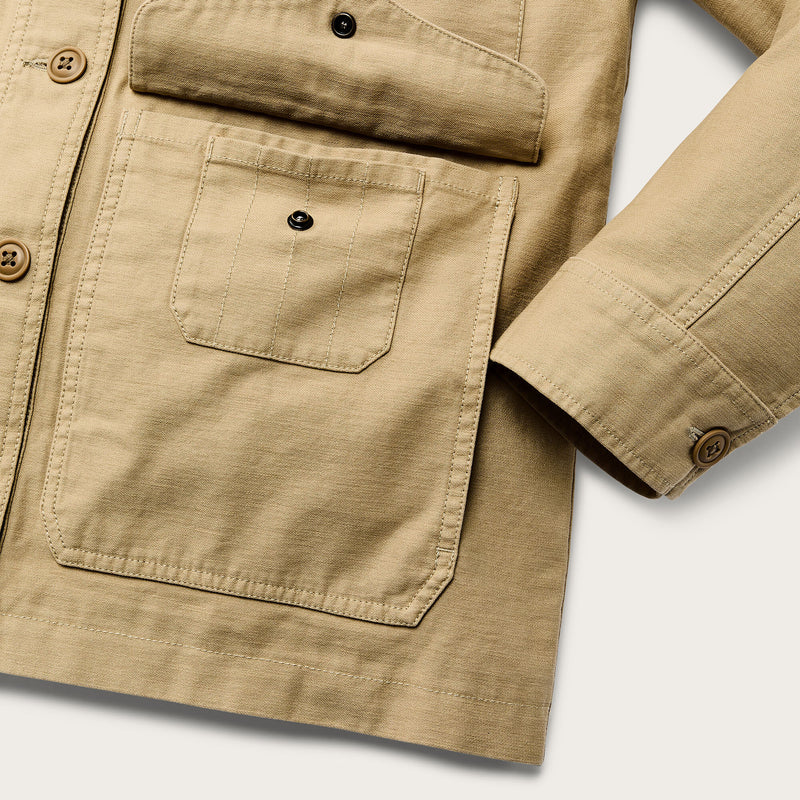 Women's reverse sateen cruiser jacket par Filson | Antique khaki (Yellow)