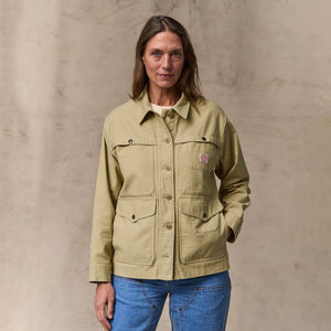 Women's reverse sateen cruiser jacket par Filson | Antique khaki (Yellow)