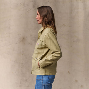 Women's reverse sateen cruiser jacket par Filson | Antique khaki (Yellow)