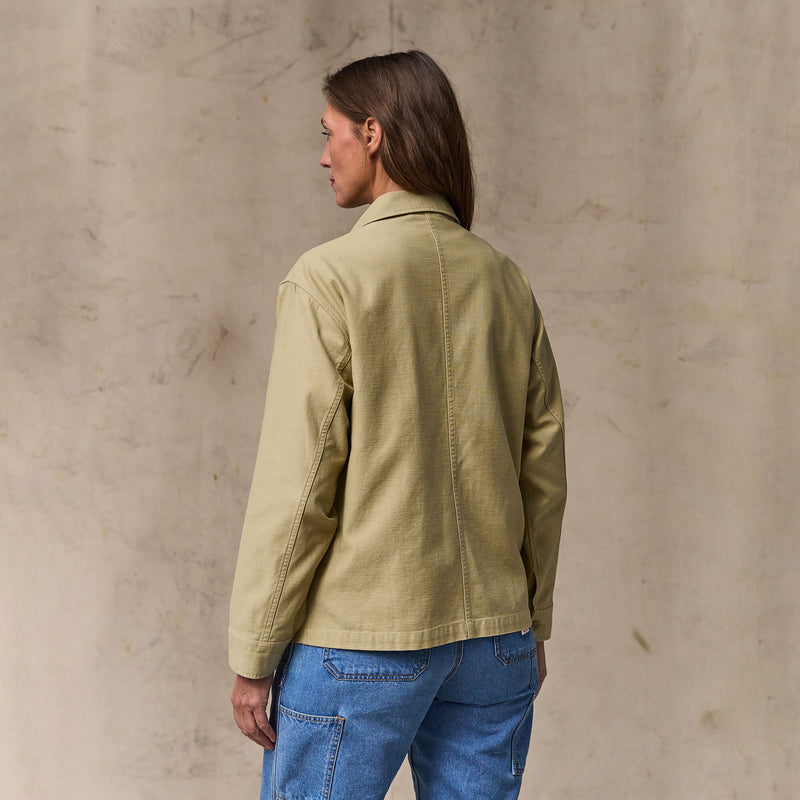 Women's reverse sateen cruiser jacket par Filson | Antique khaki (Yellow)