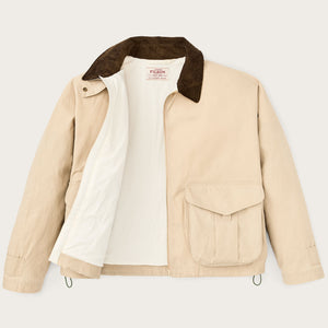 Women's dry wax short work jacket par Filson | Quail tan (Yellow)