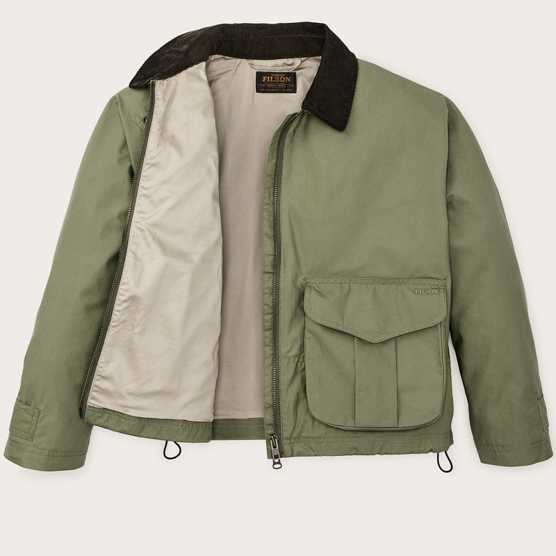 Women's dry wax short work jacket par Filson | Slate olive (Green)