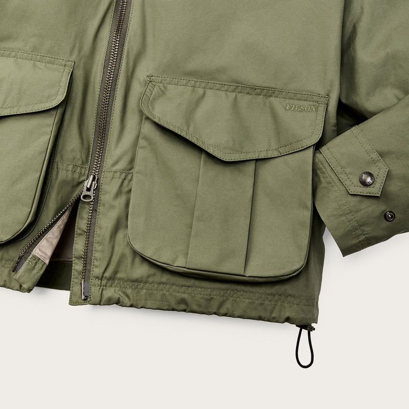 Women's dry wax short work jacket par Filson | Slate olive (Green)