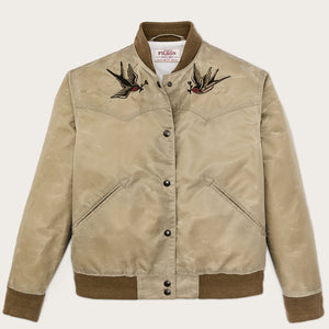 Women's western satin jacket par Filson | Silver sage (Beige)