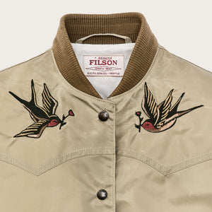 Women's western satin jacket par Filson | Silver sage (Beige)