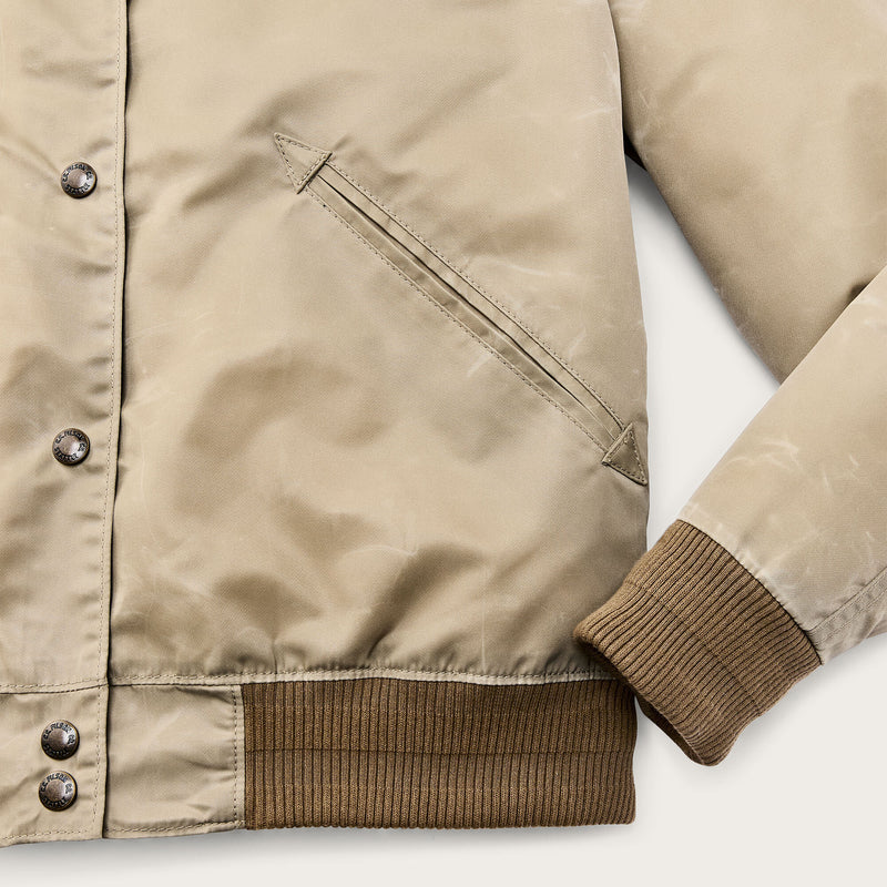 Women's western satin jacket par Filson | Silver sage (Beige)