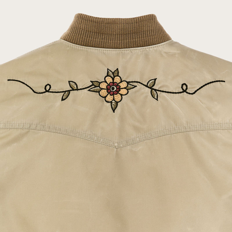 Women's western satin jacket par Filson | Silver sage (Beige)