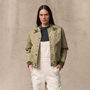 Women's western satin jacket par Filson | Silver sage (Beige)