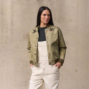 Women's western satin jacket par Filson | Silver sage (Beige)