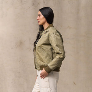 Women's western satin jacket par Filson | Silver sage (Beige)