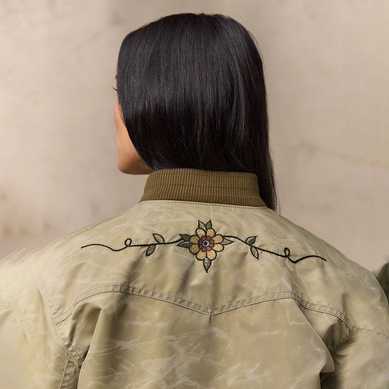 Women's western satin jacket par Filson | Silver sage (Beige)