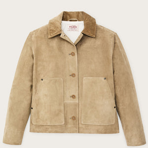 Women's short suede barn jacket par Filson | Light gray (Beige)