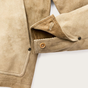 Women's short suede barn jacket par Filson | Light gray (Beige)