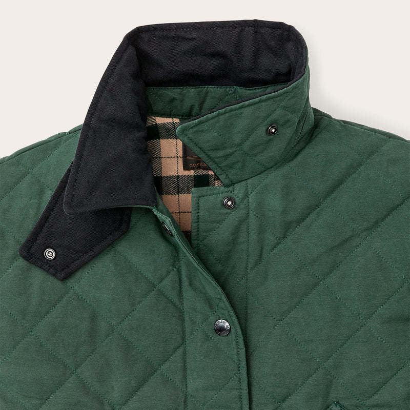 Women's quilted outfitter jacket par Filson | Deep forest (Green)