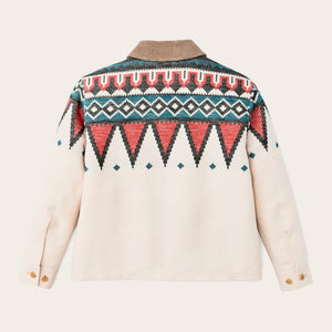 Women's colchuck short jacket by Filson | Sand / teal multi (White)