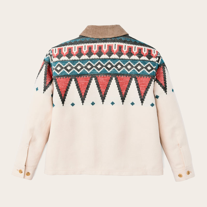 Women's colchuck short jacket by Filson | Sand / teal multi (White)