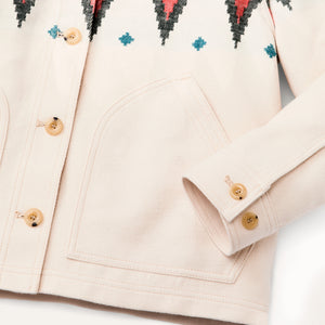 Women's colchuck short jacket by Filson | Sand / teal multi (White)