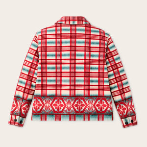 Women's colchuck short jacket by Filson | Rust / multi jacquar (Red)