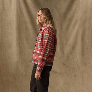 Women's colchuck short jacket par Filson | Rust / multi jacquard (Red)