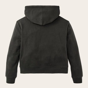 Women's french terry half-zip hoodie par Filson | Faded black (Black)
