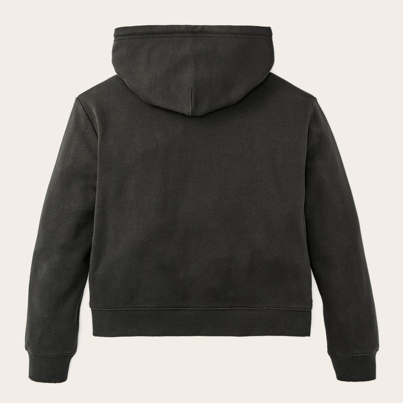 Women's french terry half-zip hoodie par Filson | Faded black (Black)