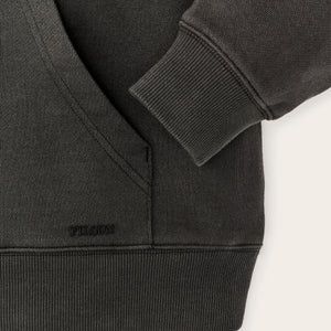 Women's french terry half-zip hoodie par Filson | Faded black (Black)