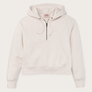 Women's french terry half-zip hoodie par Filson | Ivory (White)