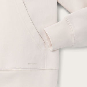 Women's french terry half-zip hoodie par Filson | Ivory (White)