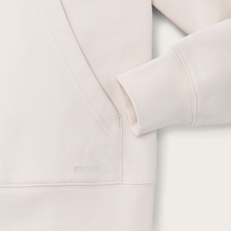 Women's french terry half-zip hoodie par Filson | Ivory (White)
