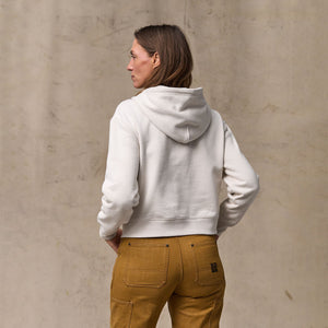 Women's french terry half-zip hoodie par Filson | Ivory (White)