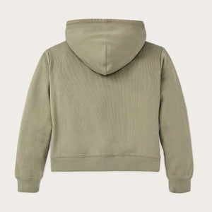 Women's french terry half-zip hoodie par Filson | Olive branch (Beige)