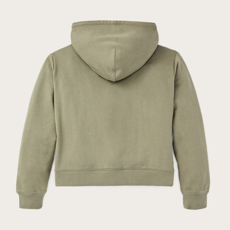 Women's french terry half-zip hoodie par Filson | Olive branch (Beige)