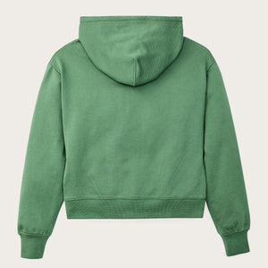 Women's french terry half-zip hoodie par Filson | Light forest (Green)