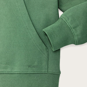Women's french terry half-zip hoodie par Filson | Light forest (Green)