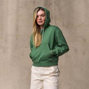 Women's french terry half-zip hoodie par Filson | Light forest (Green)