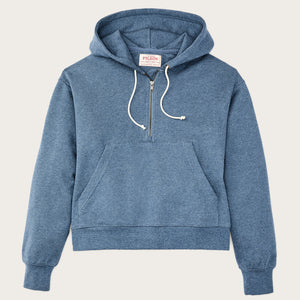 Women's french terry half-zip hoodie par Filson | Light blue (Blue)