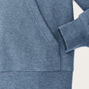 Women's french terry half-zip hoodie par Filson | Light blue (Blue)