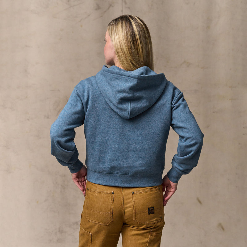 Women's french terry half-zip hoodie par Filson | Light blue (Blue)