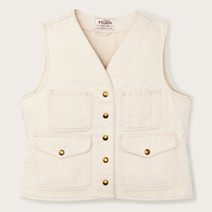 Women's archive cruiser vest par Filson | Natural seed (White)
