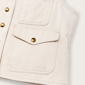 Women's archive cruiser vest par Filson | Natural seed (White)
