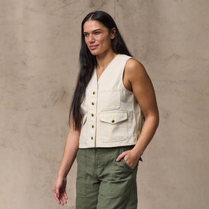 Women's archive cruiser vest par Filson | Natural seed (White)