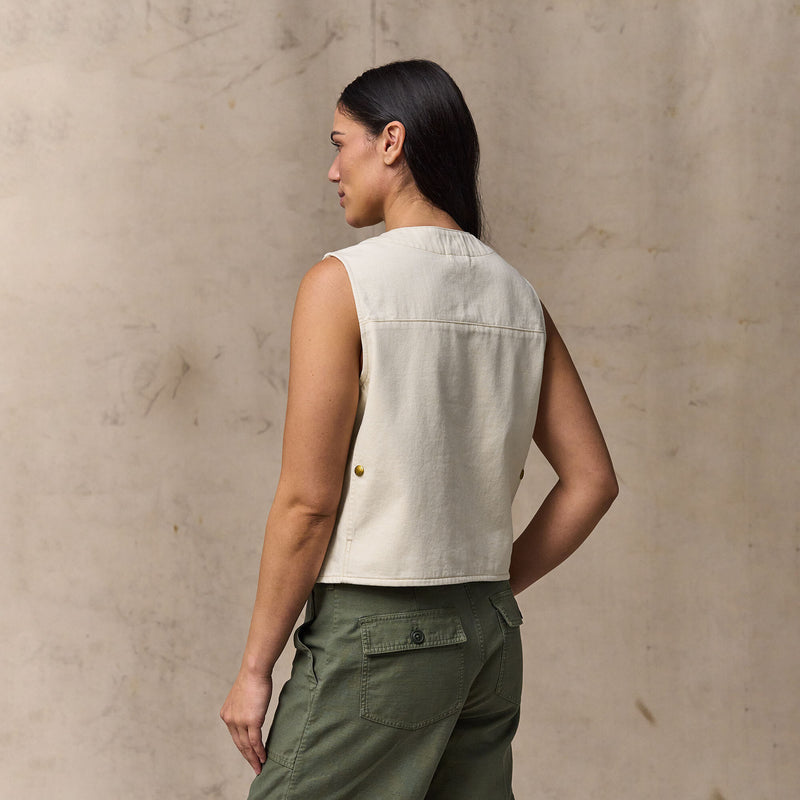 Women's archive cruiser vest par Filson | Natural seed (White)