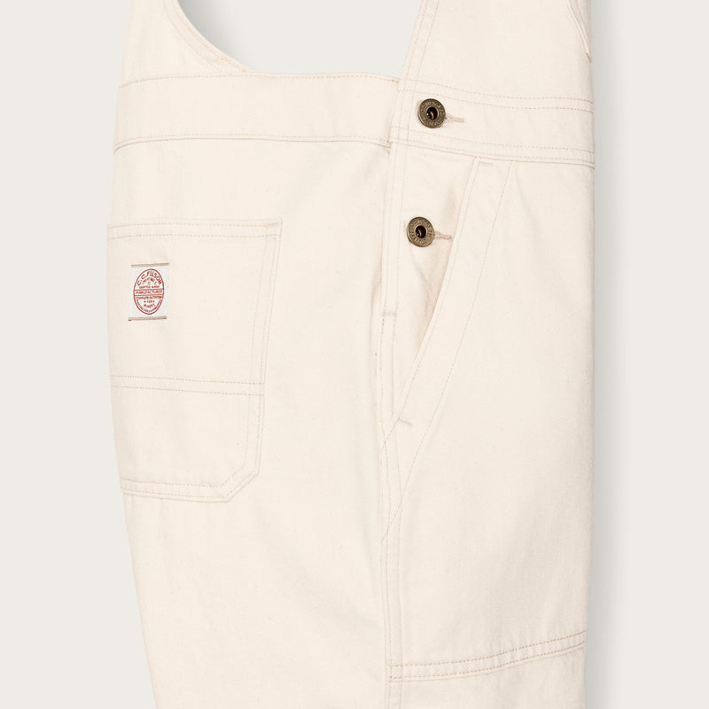 Women's denim overalls par Filson | Natural seed (White)