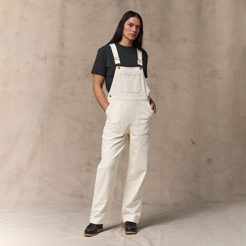 Women's denim overalls par Filson | Natural seed (White)