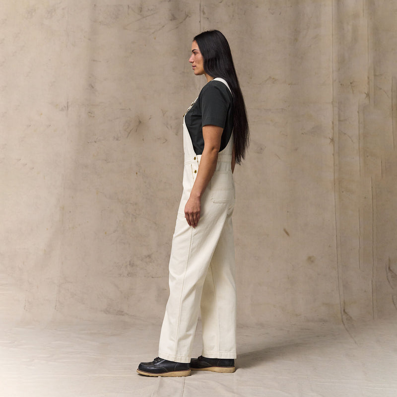 Women's denim overalls par Filson | Natural seed (White)