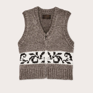 Women's wool vest by Filson | Gray/floral (Gray)