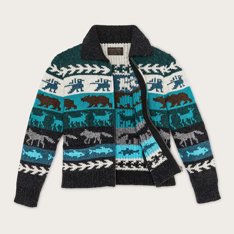 Women's fair isle cardigan von Filson | Animal multi (Multicolor)