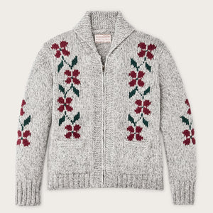 Zippered wool sweater für damen von Filson | Gray flower (Gray)