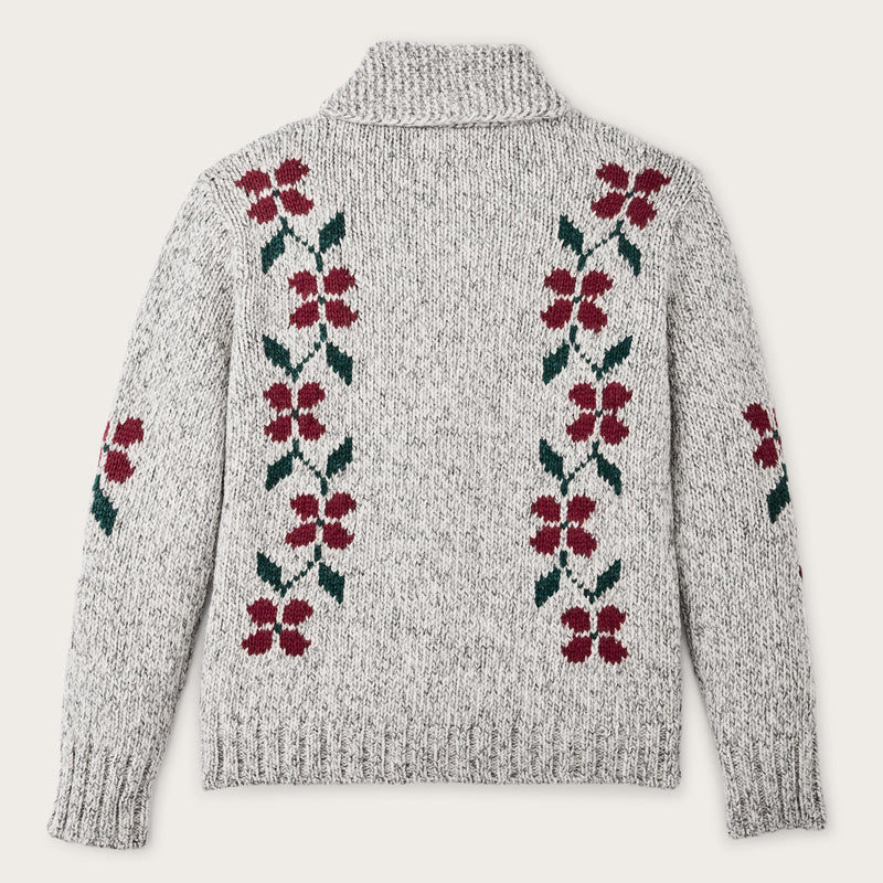 Zippered wool sweater für damen von Filson | Gray flower (Gray)